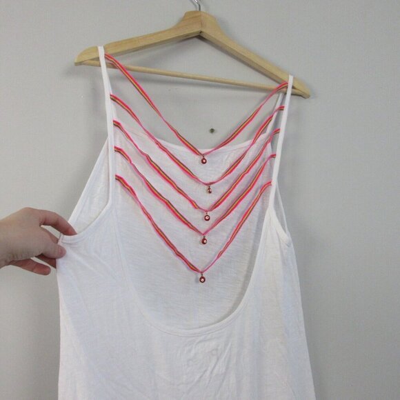 Pitusa Cami Beach Coverup Maxi Dress White Pima Cotton Modal Backless Summer 218 - Picture 6 of 10